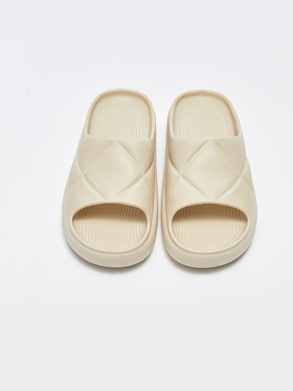 Bej Tek Bantlı Kadın Terlik-2