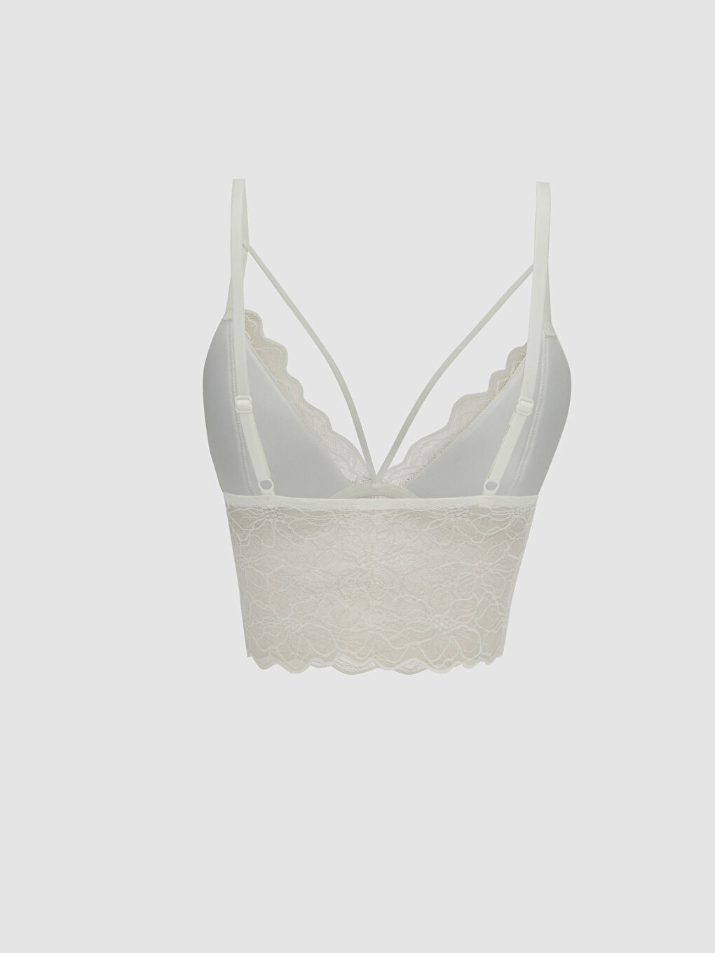 LCW DREAM Ekru Balensiz Dolgusuz Dantelli Bralet - 1