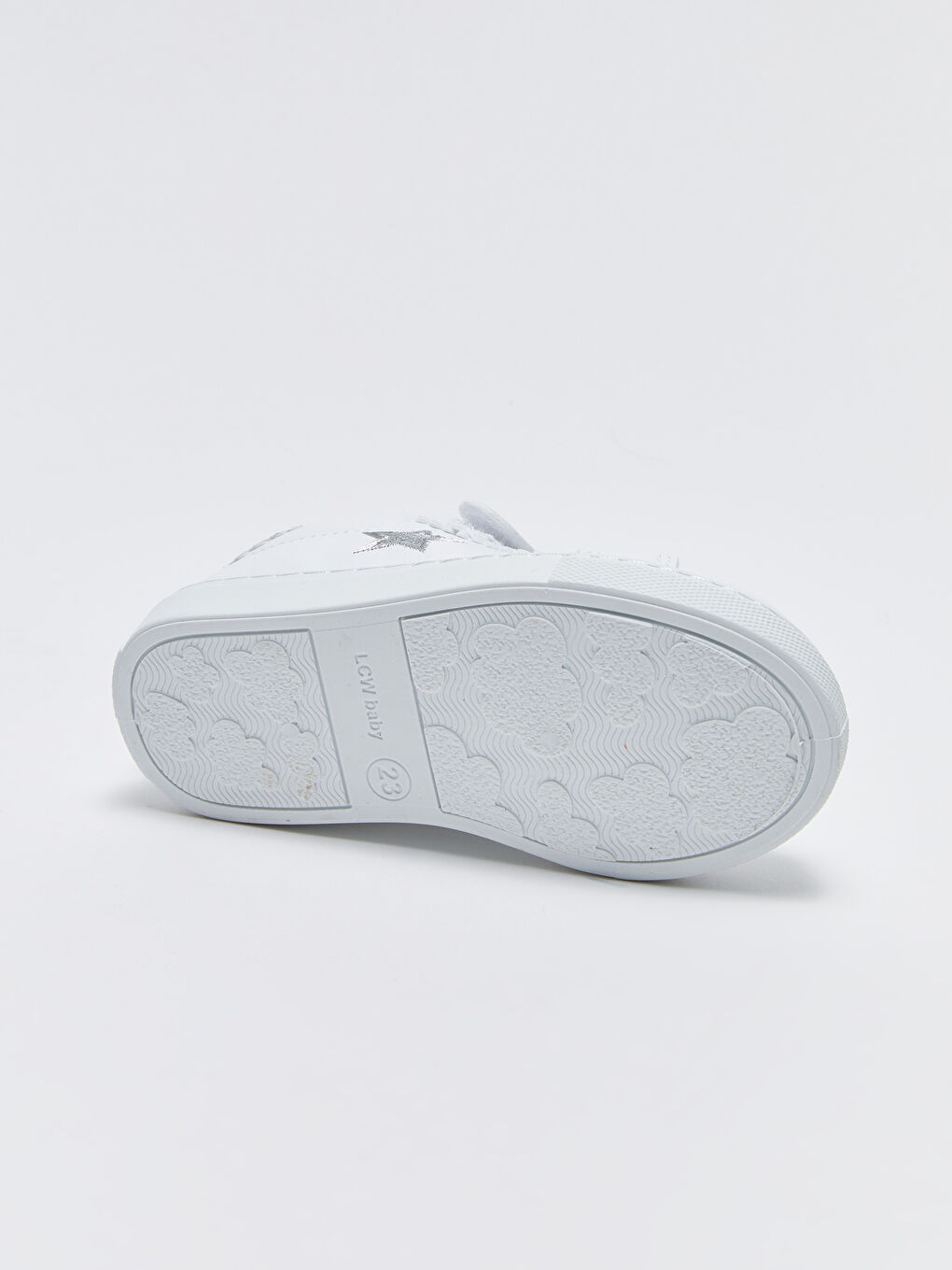 Beyaz Bağcıklı Nakışlı Kız Bebek Spor Ayakkabı-3