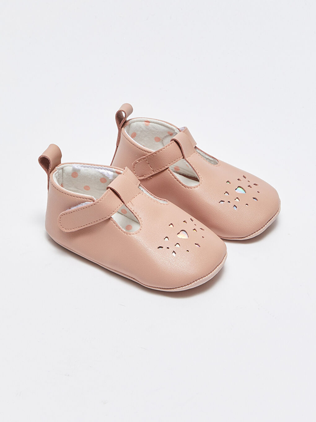 Pembe Cırt Cırtlı Kız Bebek Yürüme Öncesi Ayakkabısı