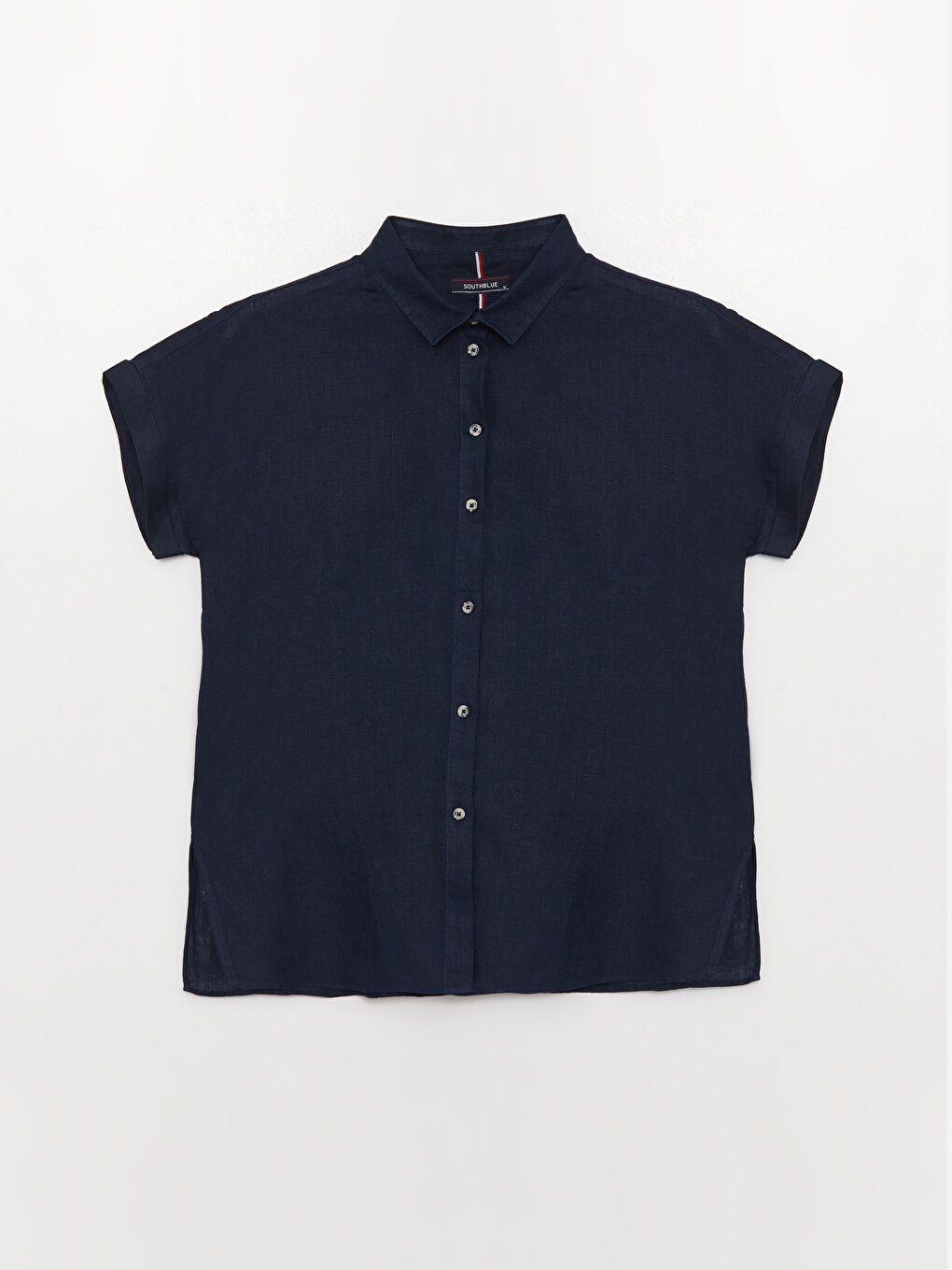 SOUTHBLUE Plain Short Sleeve Oversize Poplin Women's Shirt -S3FN39Z8-DWP