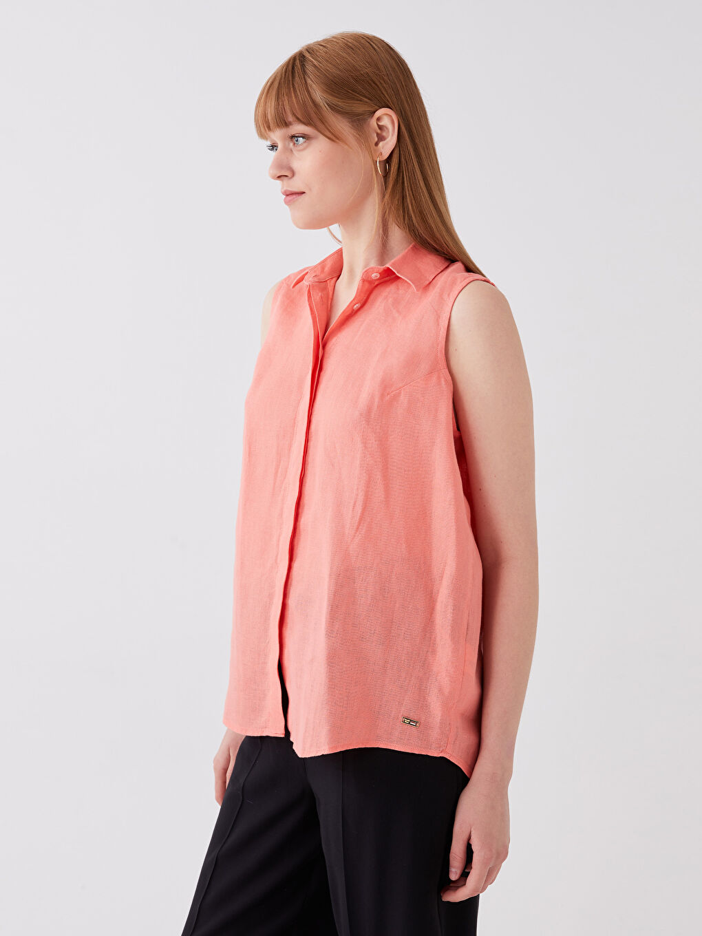 قميص نساء بسيط بوبلين