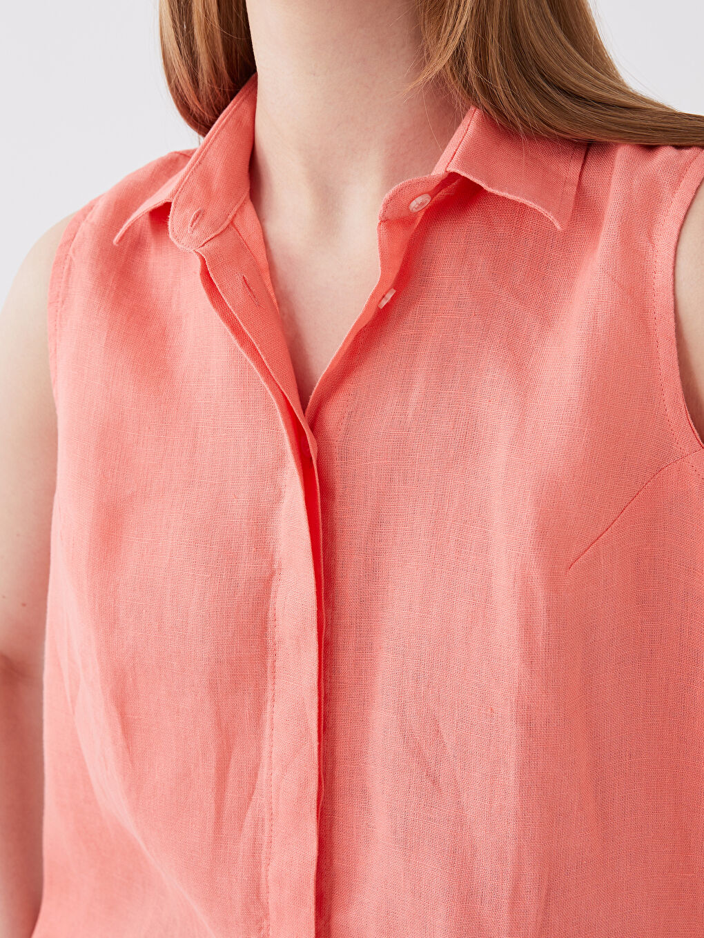 قميص نساء بسيط بوبلين-3