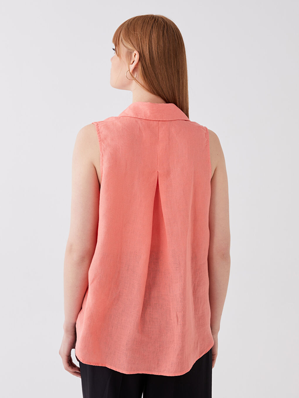 قميص نساء بسيط بوبلين-4