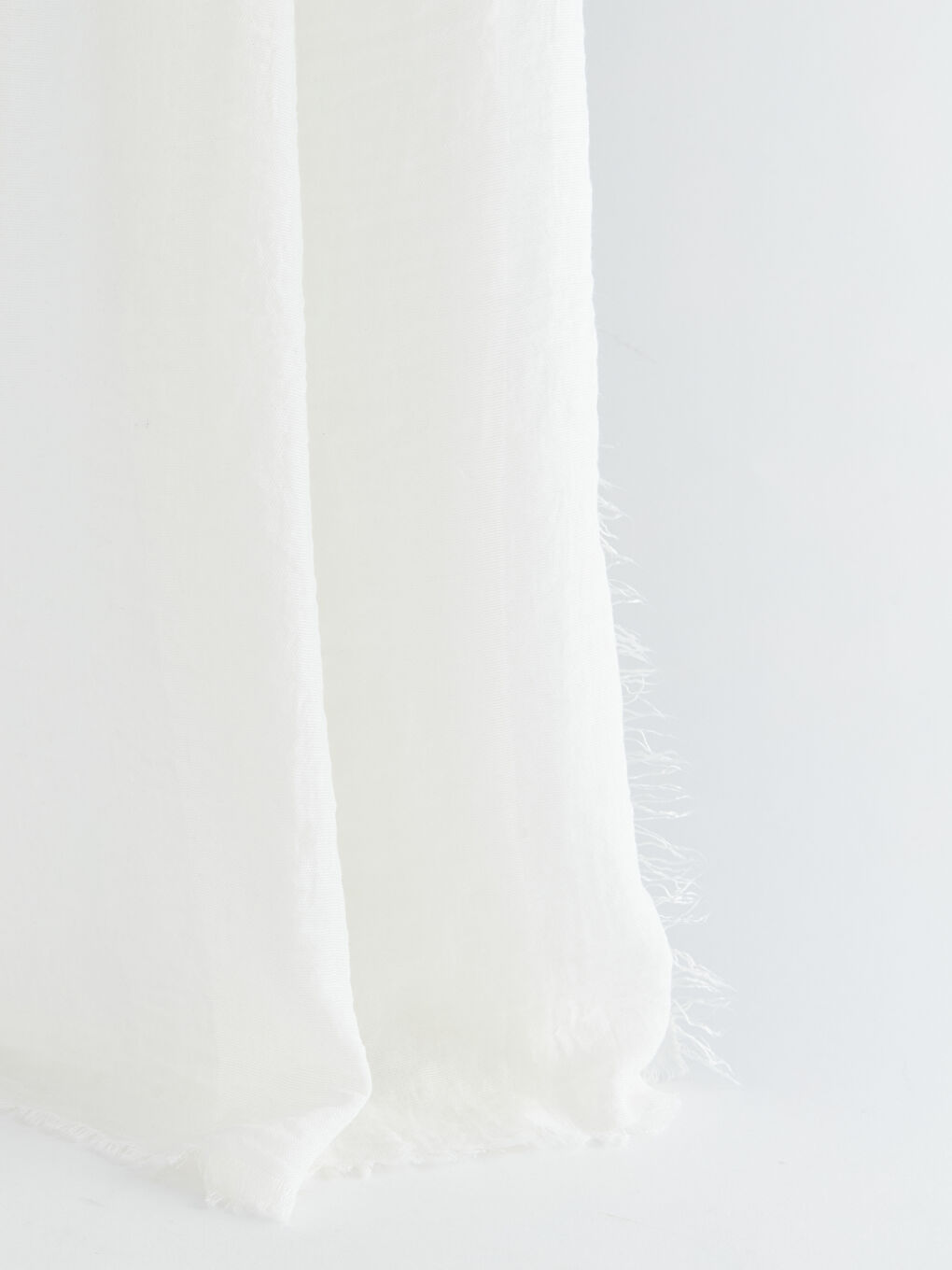 Beyaz Kadın Dokuma Şal