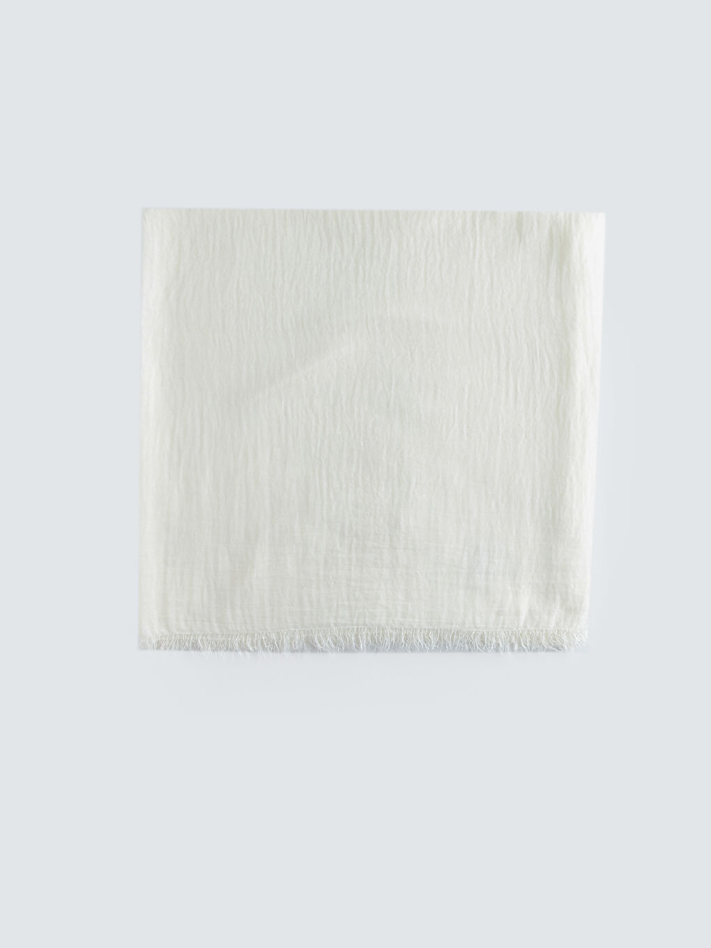 Beyaz Kadın Dokuma Şal-1