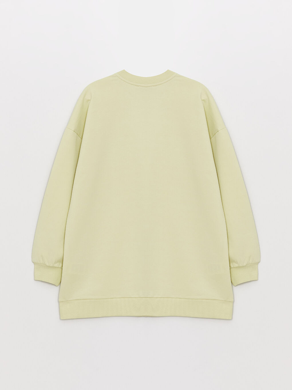 LCW Modest Bisiklet Yaka Baskılı Uzun Kollu Oversize Kadın Sweatshirt Tunik -S3FN56Z8-EW3