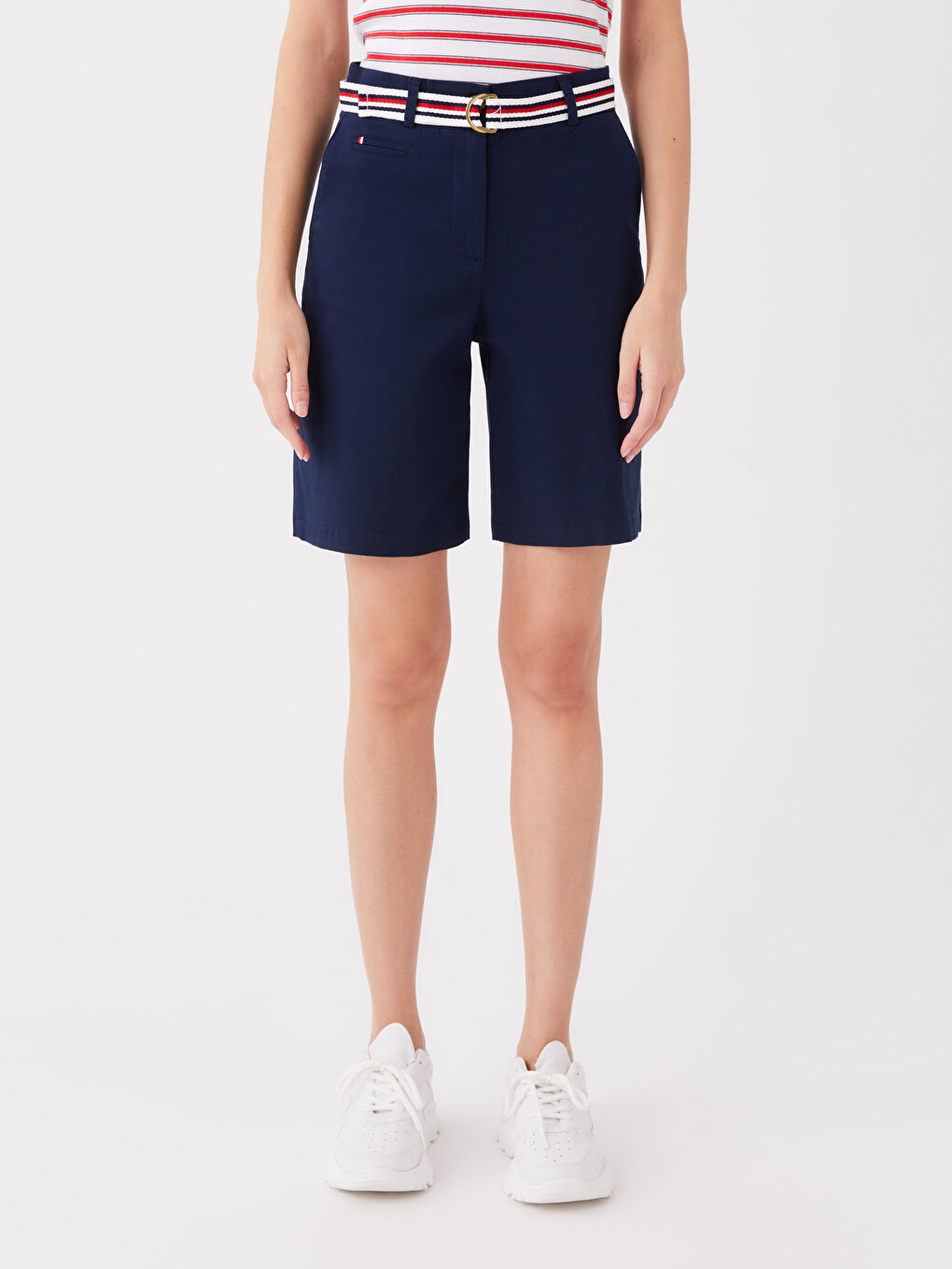 SOUTHBLUE Shorts pour Femmes Aspect Lin Uni Coupe Régulière -S3FN60Z8-DWP