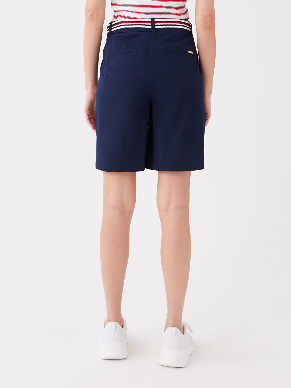SOUTHBLUE Shorts pour Femmes Aspect Lin Uni Coupe Régulière -S3FN60Z8-DWP