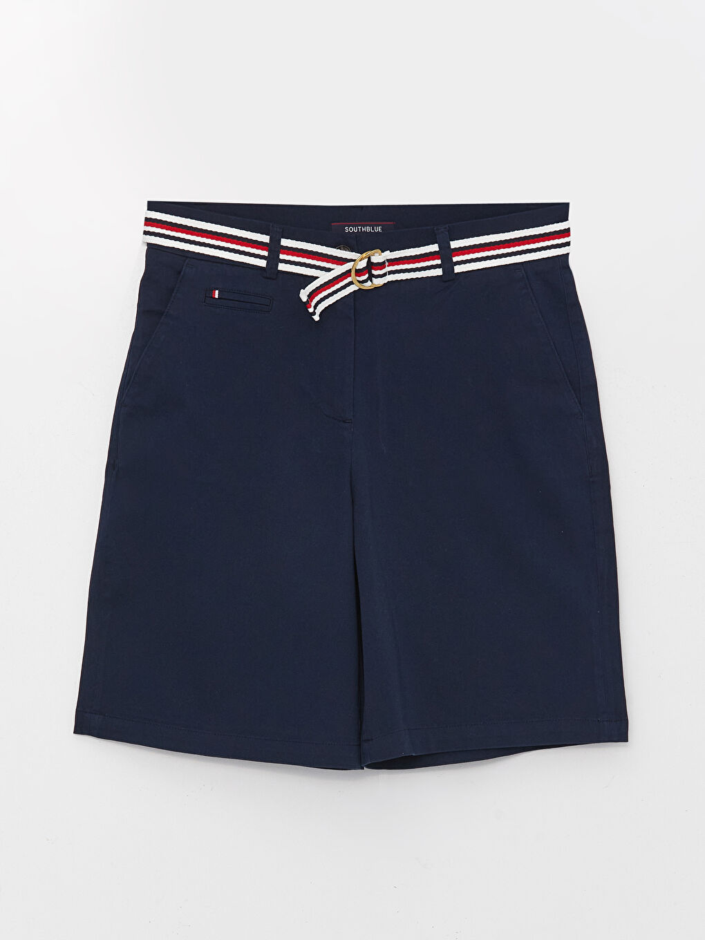 SOUTHBLUE Shorts pour Femmes Aspect Lin Uni Coupe Régulière -S3FN60Z8-DWP