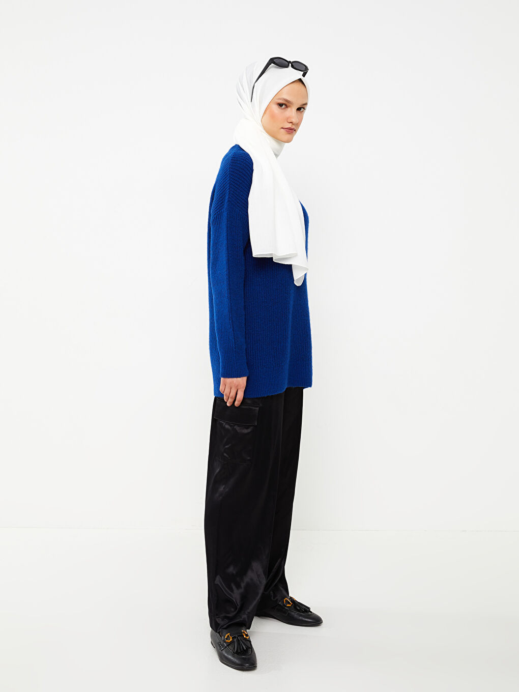 Plain Satin Women's Scarf-1