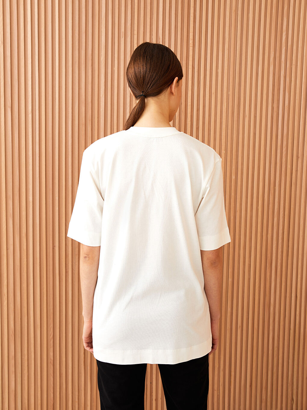 Crew Neck Printed Short Sleeve Women's Tunic-5