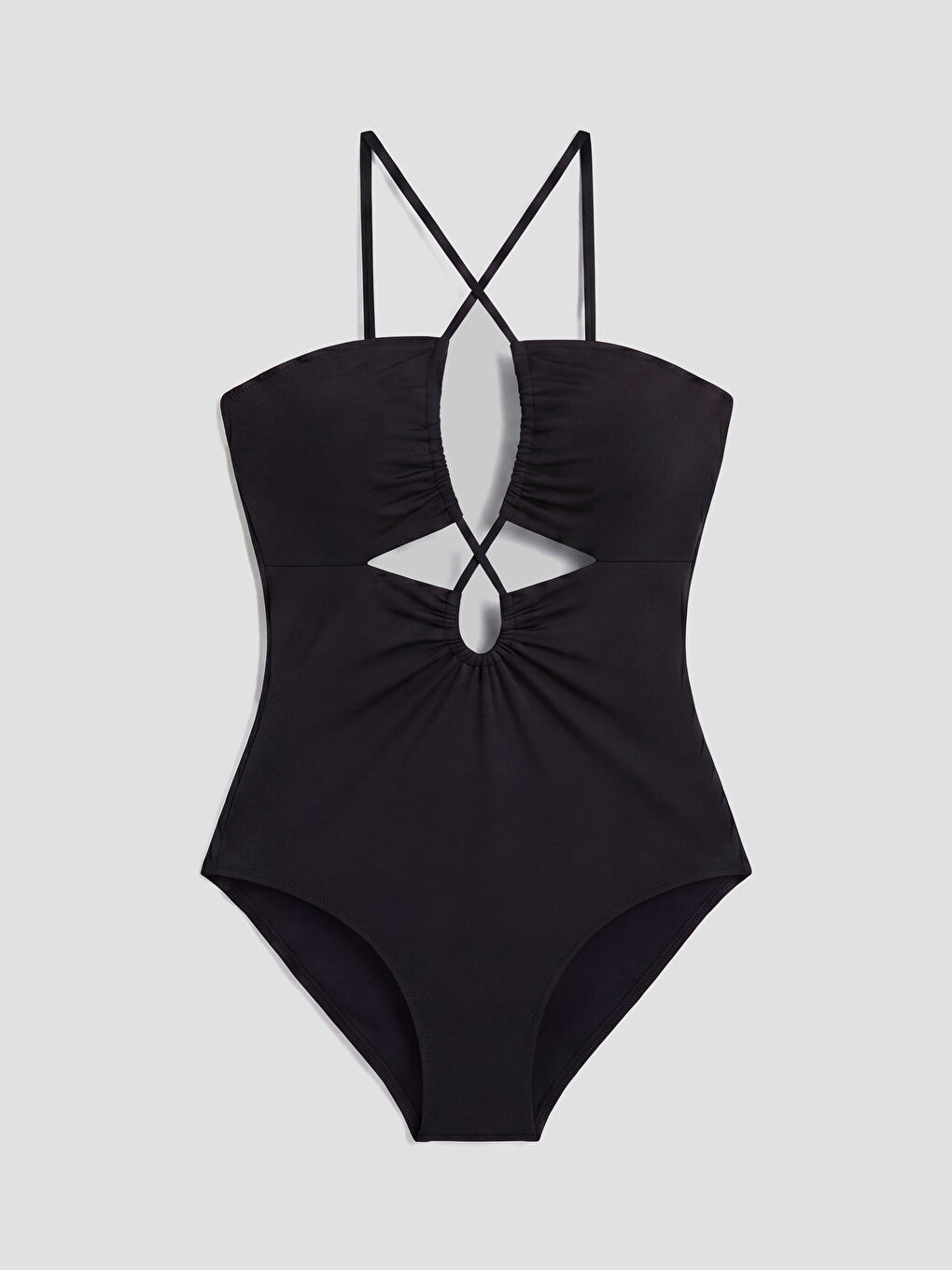 Siyah Kadın Ayarlanabilir Askılı Mayo-2