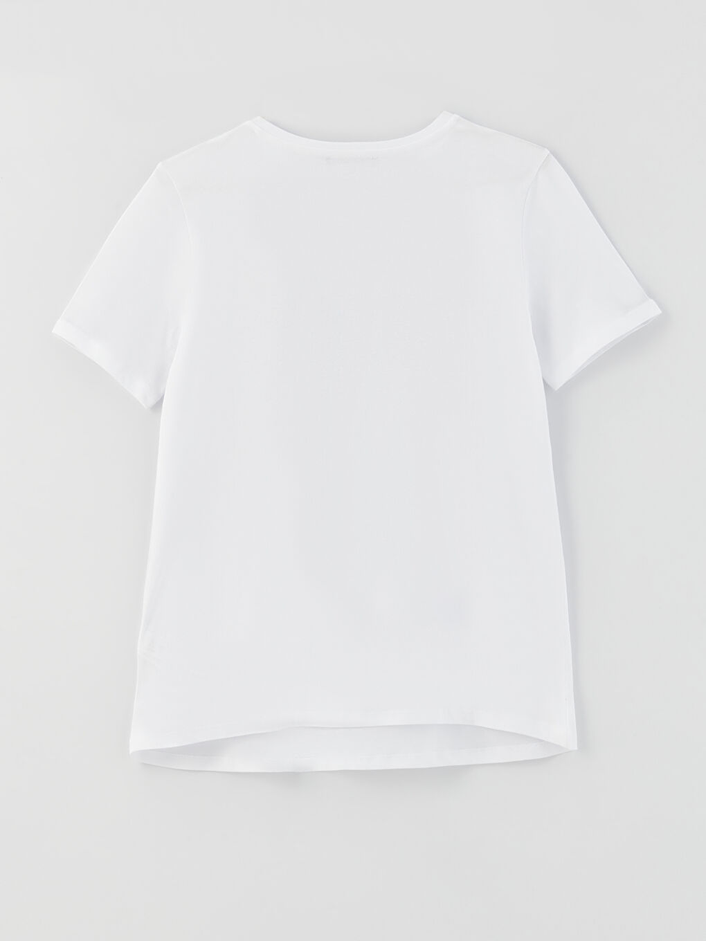 Crew Neck Printed Short Sleeve Maternity T-shirt -S3FO22Z8-E5X