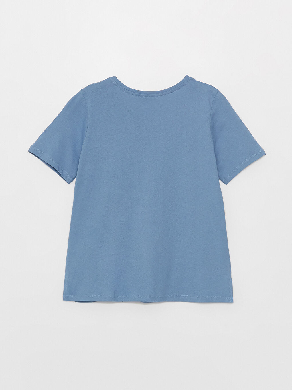 تيشيرت نسائي بأكمام قصيرة وياقة دائرية مطبوع-6