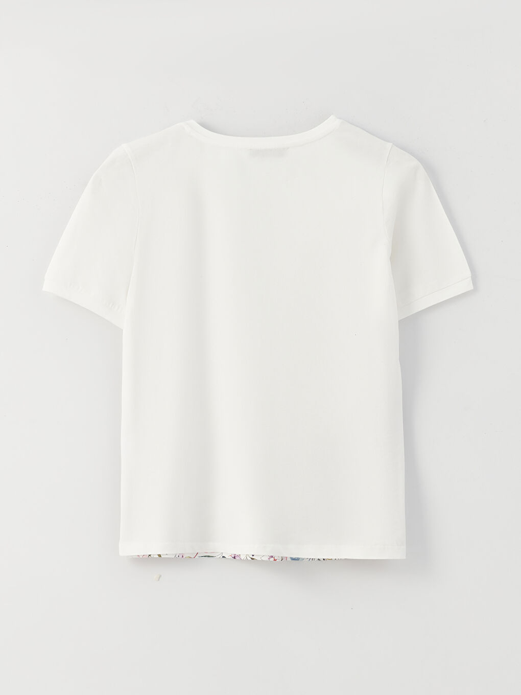 Crew Neck Floral Short Sleeve Women's T-Shirt-6