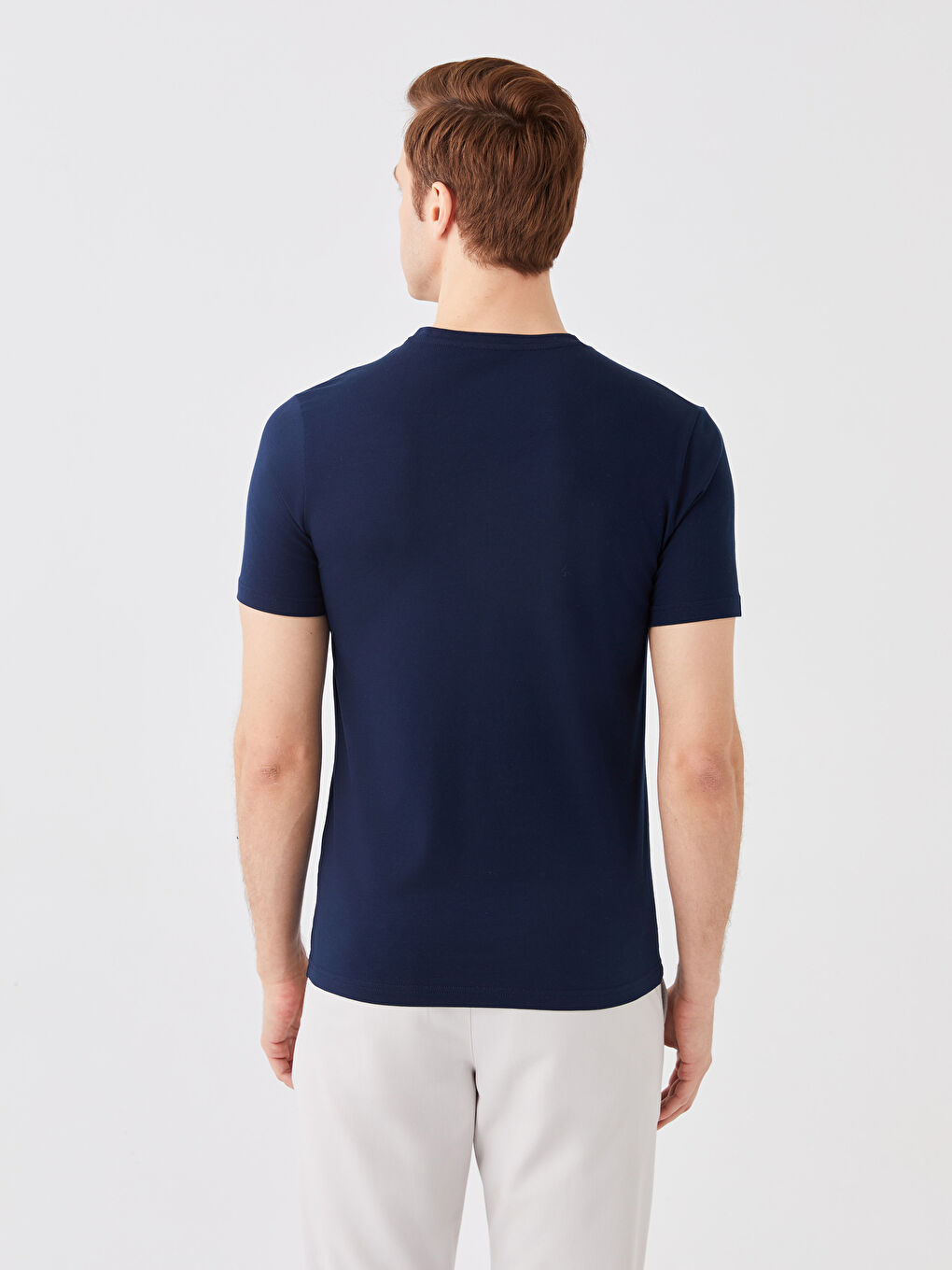 Tricou pentru Bărbați cu Decolteu în V și Mânecă Scurtă din Jerseu-4