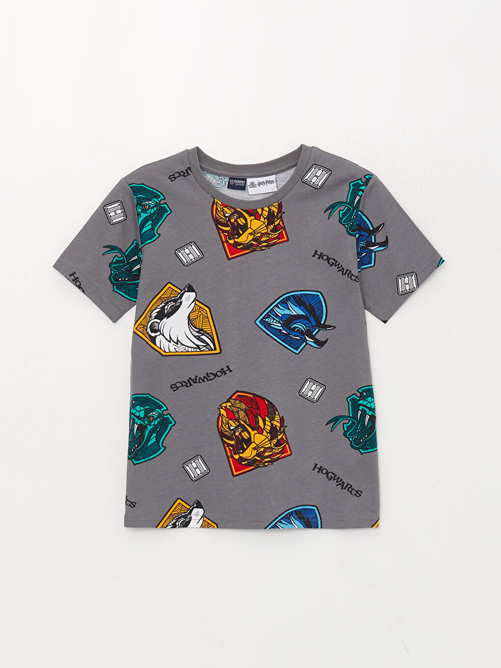 Crew Neck Harry Potter Printed Short Sleeve Boys' T-Shirt