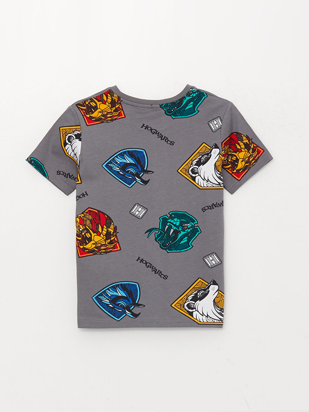 Crew Neck Harry Potter Printed Short Sleeve Boys' T-Shirt-1