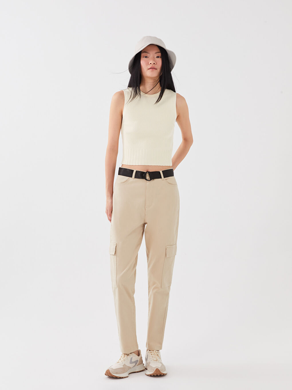 Women's Crew Neck Plain Crop -S3FO84Z8-SZQ