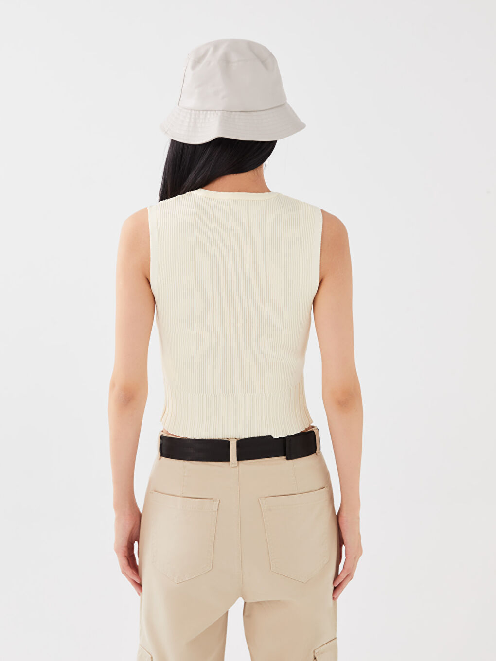 Women's Crew Neck Plain Crop -S3FO84Z8-SZQ
