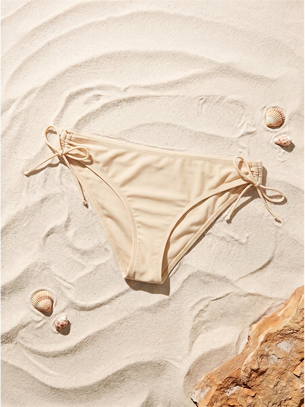 Bej Kadın Düz Bikini Alt