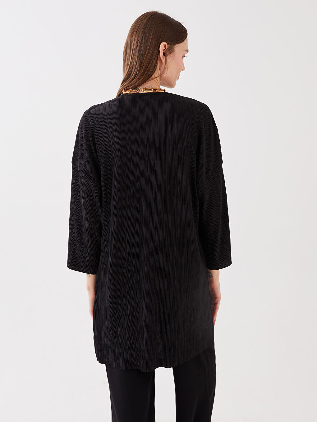 LCWAIKIKI Classic Shawl Collar Plain Long Sleeve Women's Cardigan -S3FP37Z8-CVL