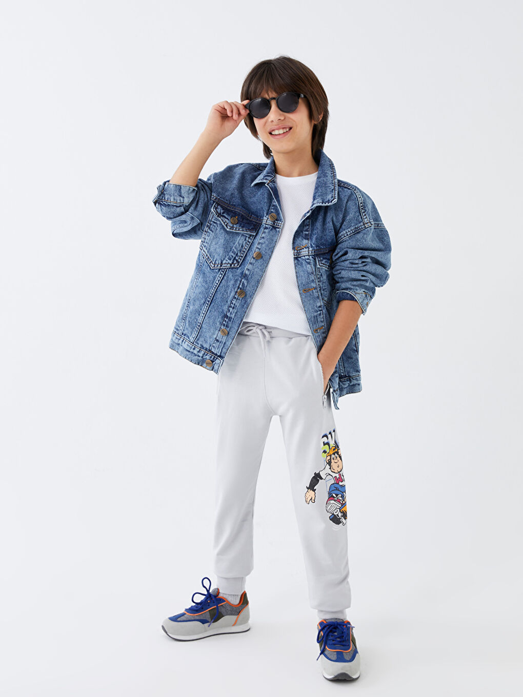 Elasticated Waist Relaxed Fit Boys' Jogger Sweatpants-1