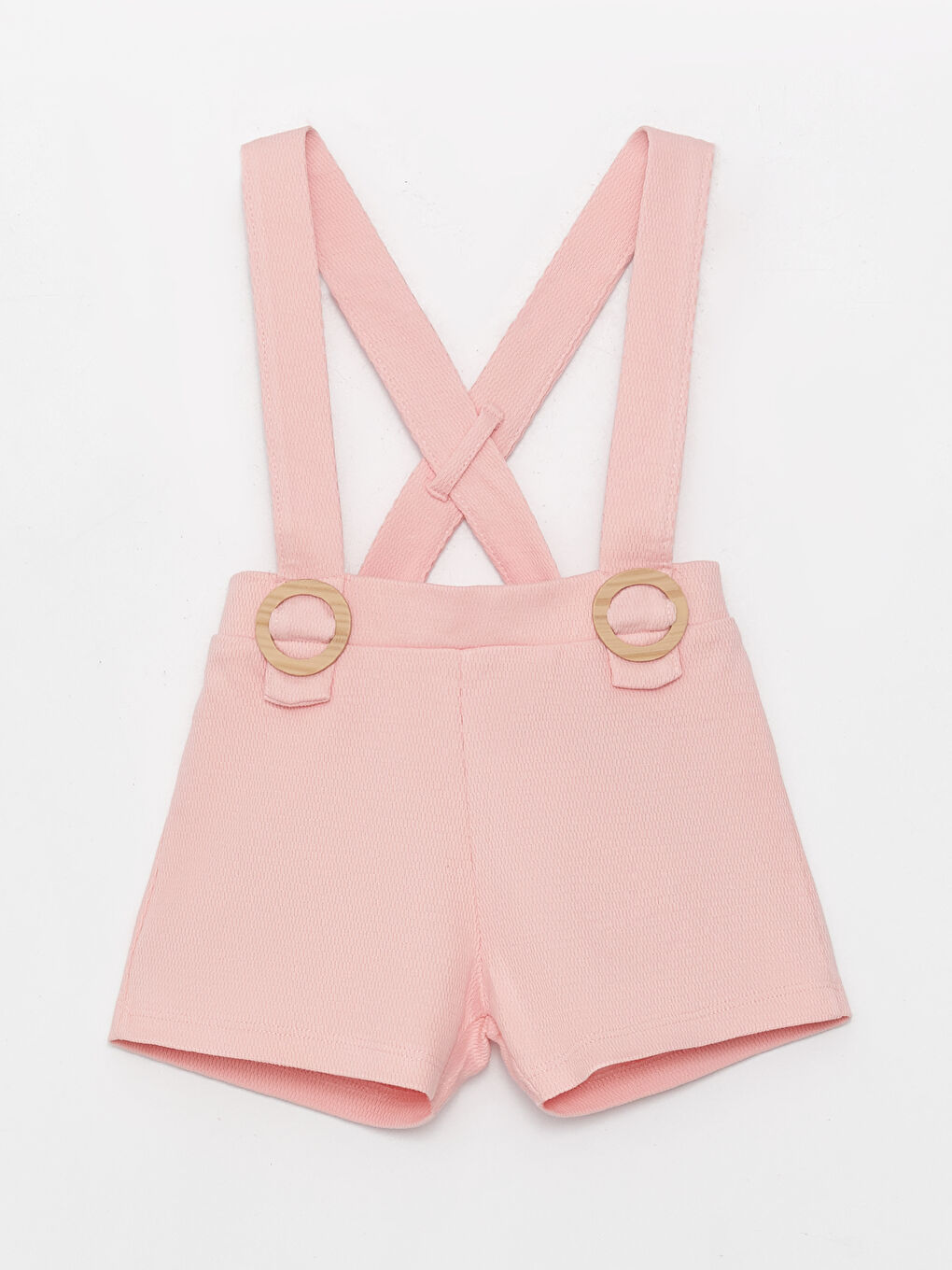 Pembe Beli Lastikli Kız Bebek Şort