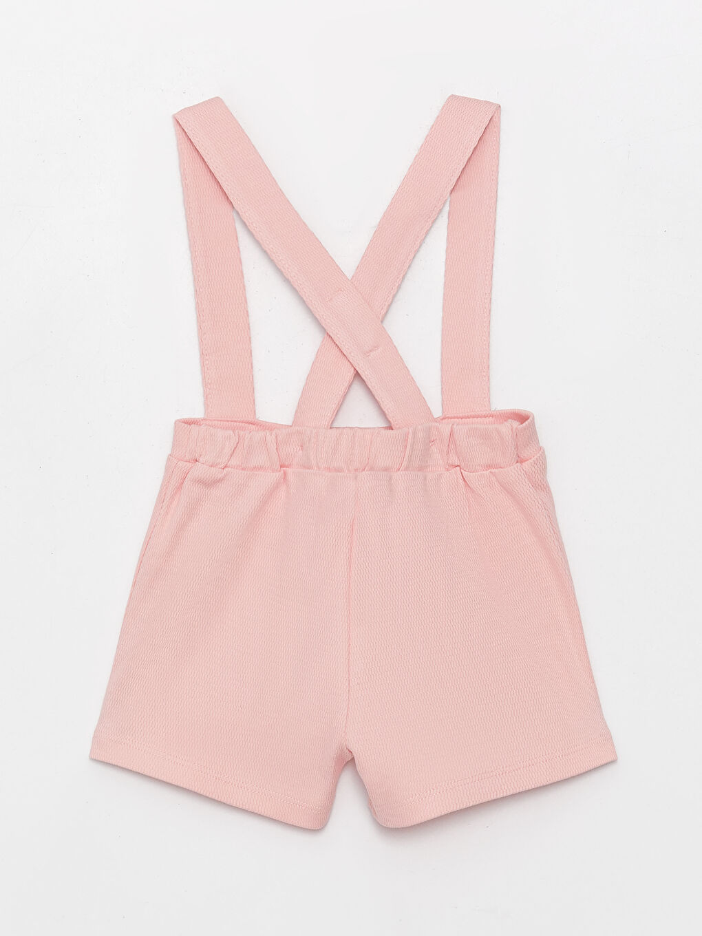 Pembe Beli Lastikli Kız Bebek Şort-1