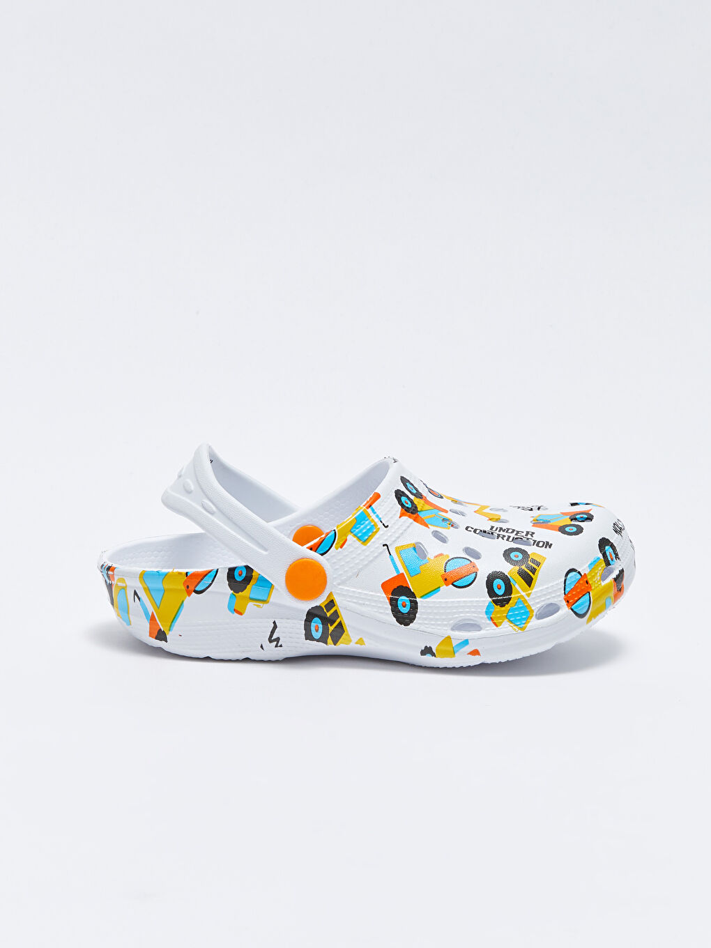 Beyaz Baskılı Erkek Çocuk Plaj Sandaleti-1