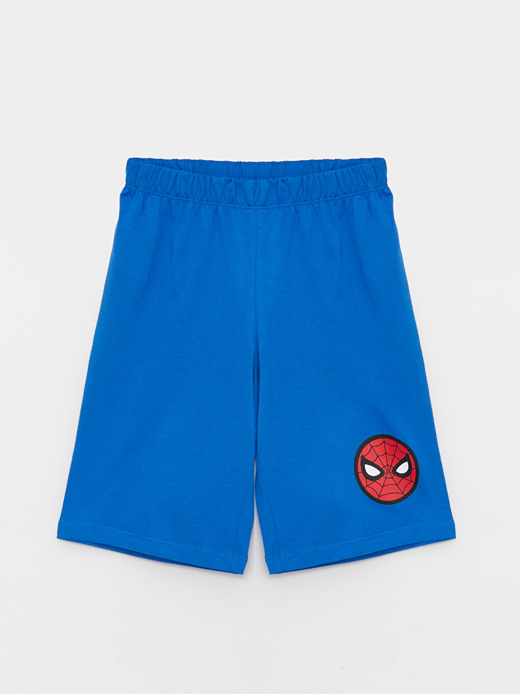 طقم بيجامة قصيرة كم قصير مطبوع سبايدرمان ياقة دائرية للأولاد-2