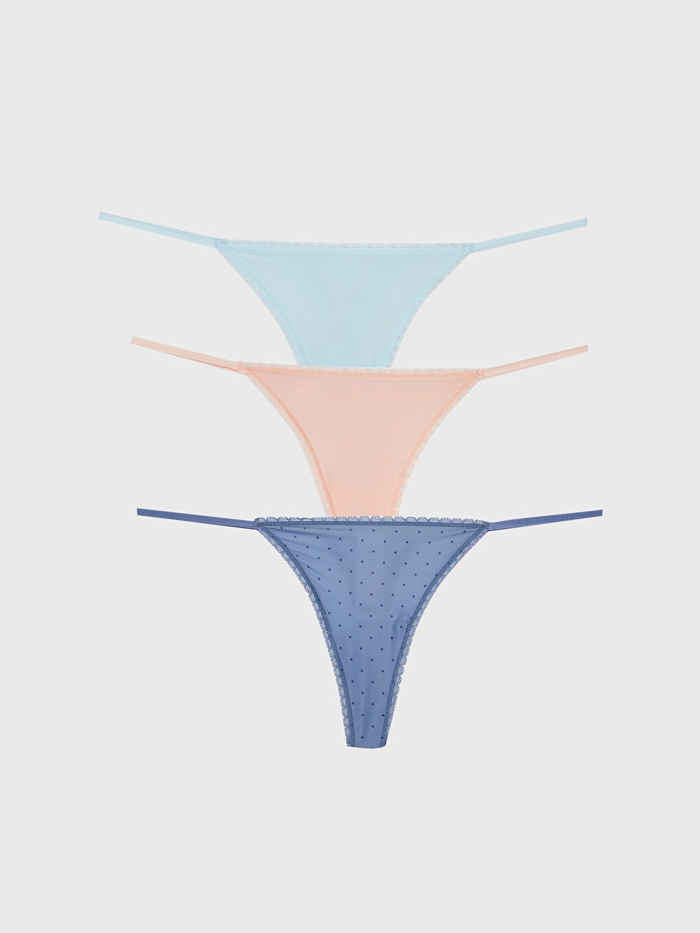 Polka Dot Thong Panties 3-Pack -S3FP99Z8-LQP