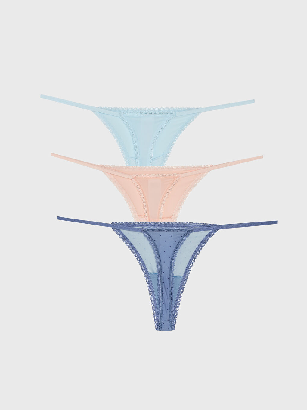 Polka Dot Thong Panties 3-Pack -S3FP99Z8-LQP