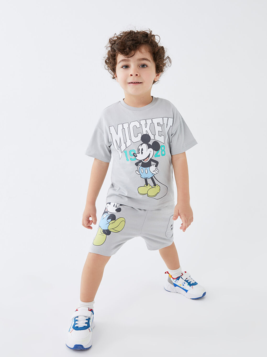 Elastic Waist Mickey Mouse Printed Baby Boys' Shorts
