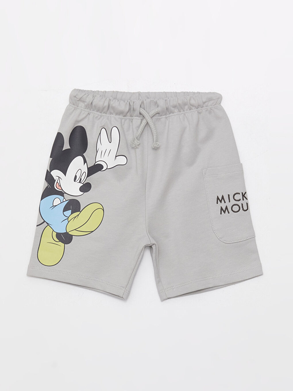 Elastic Waist Mickey Mouse Printed Baby Boys' Shorts-2