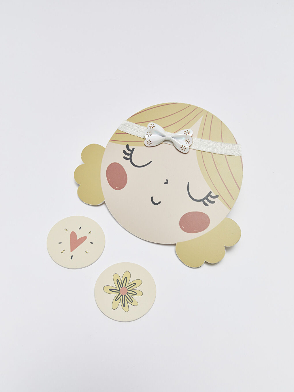 Beyaz Fiyonk Detaylı Kız Bebek Yürüme Öncesi Ayakkabı ve Saç Bandı-5