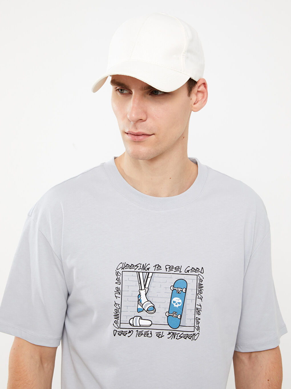 Ekru Erkek Kep Şapka-1