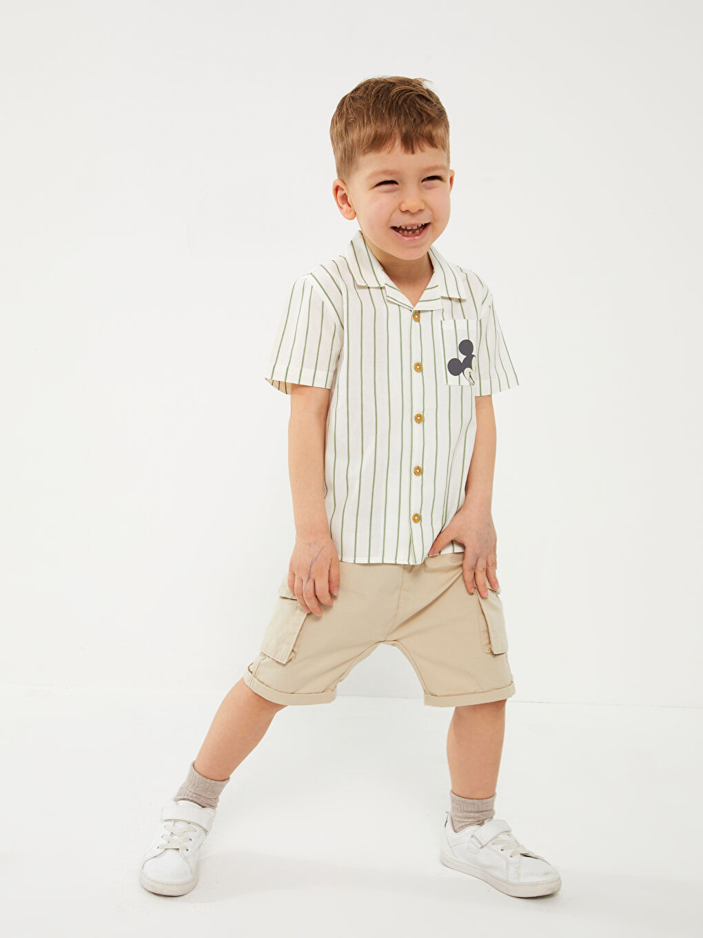 Short Basique en Gabardine pour Bébé Garçon