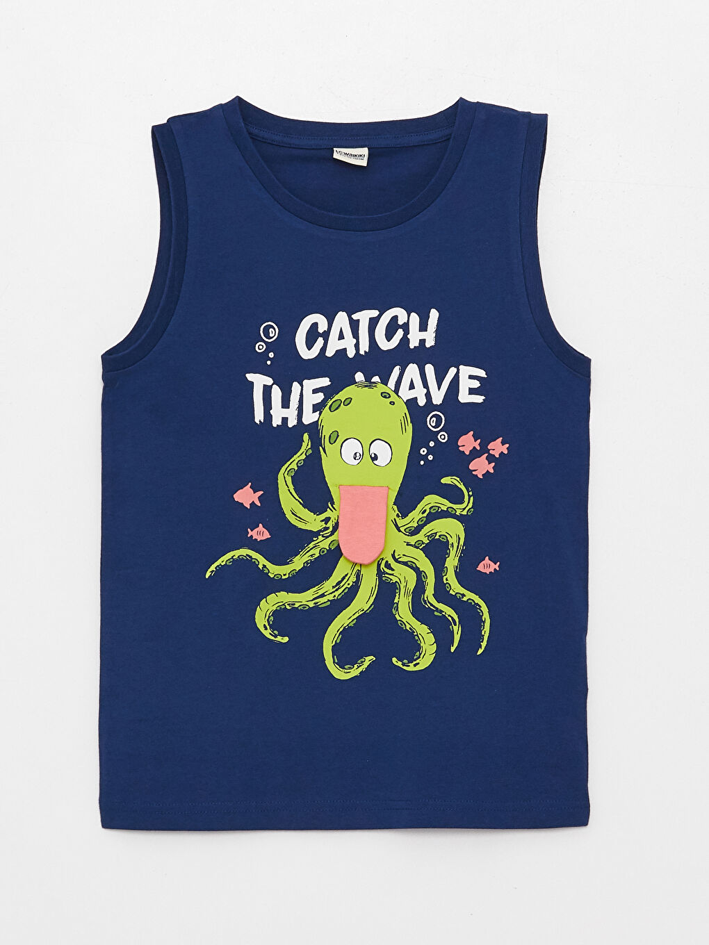 Crew Neck Printed Boys' Vest-1