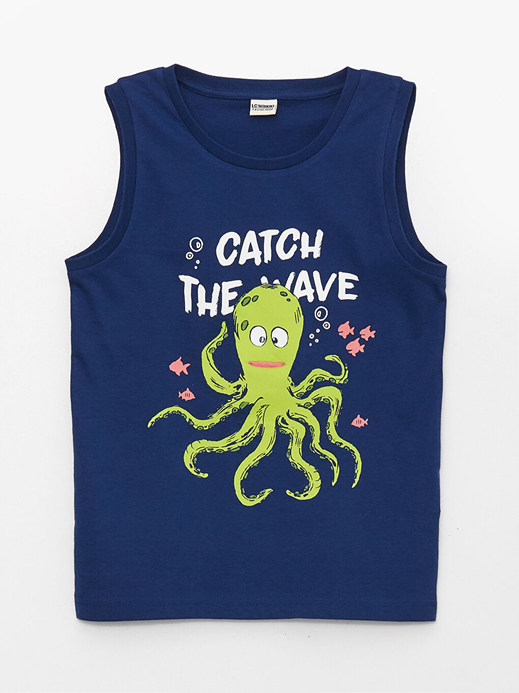 Crew Neck Printed Boys' Vest-2