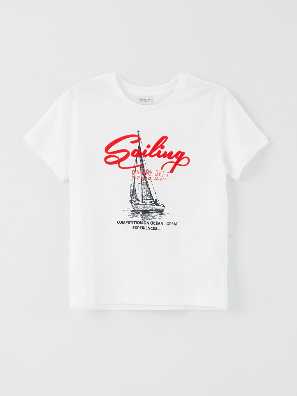 Crew Neck Printed Short Sleeve Boys' T-Shirt