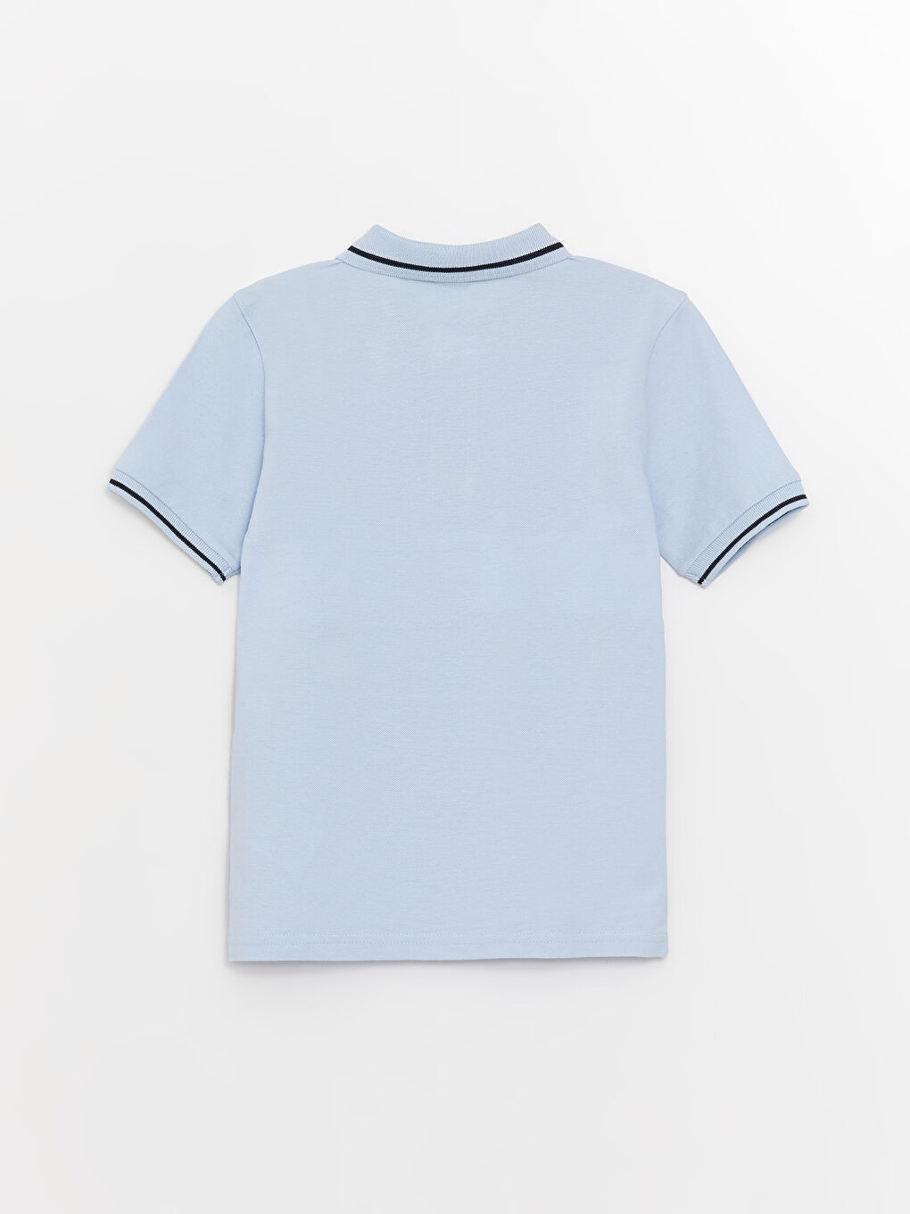 Ұлдарға арналған поло жағалы түрлі-түсті қысқа жең футболка-1