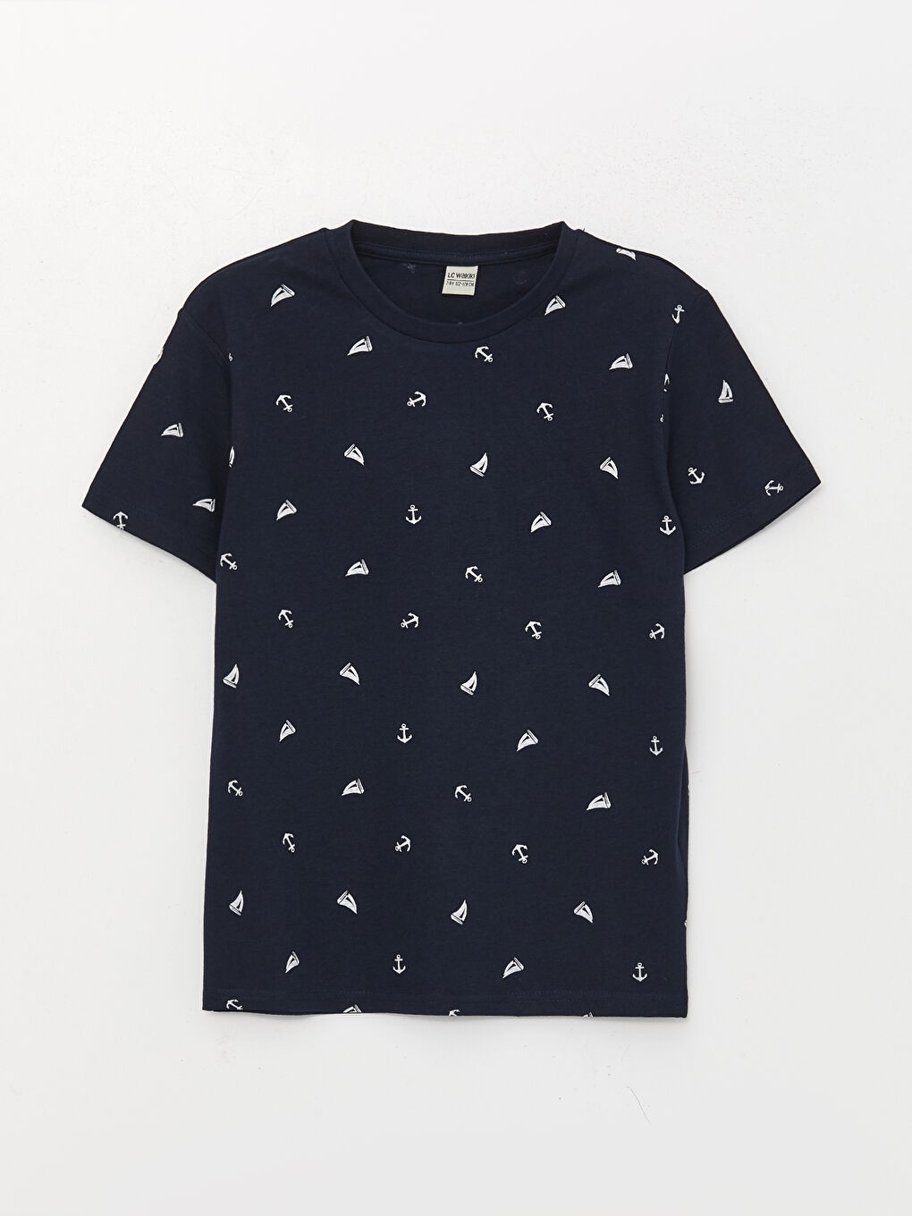Crew Neck Patterned Short Sleeve Boys' T-Shirt