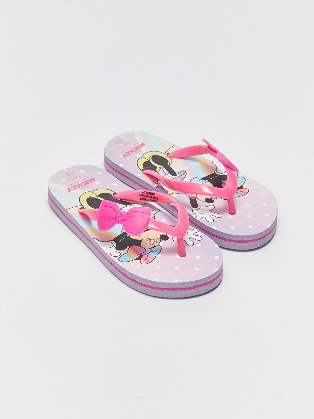 Pantoufles de plage imprimées Minnie Mouse pour Filles