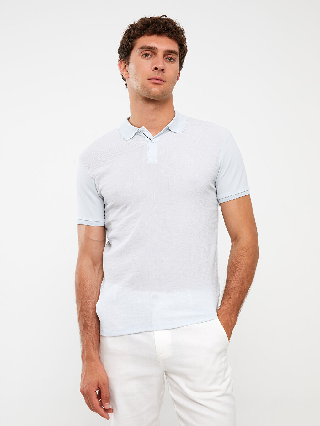 Polo Neck Short Sleeve Men's T-Shirt