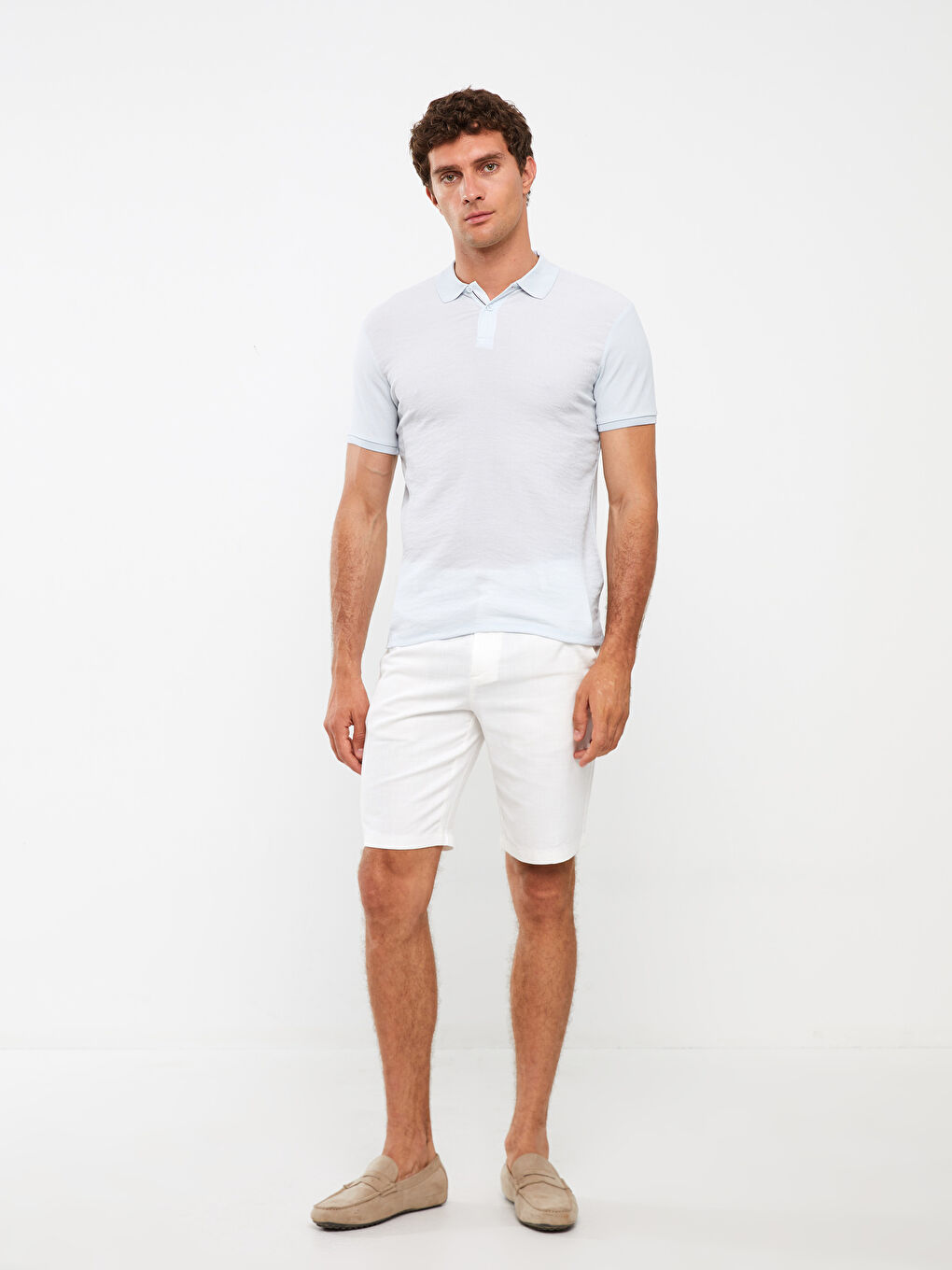 Polo Neck Short Sleeve Men's T-Shirt-2