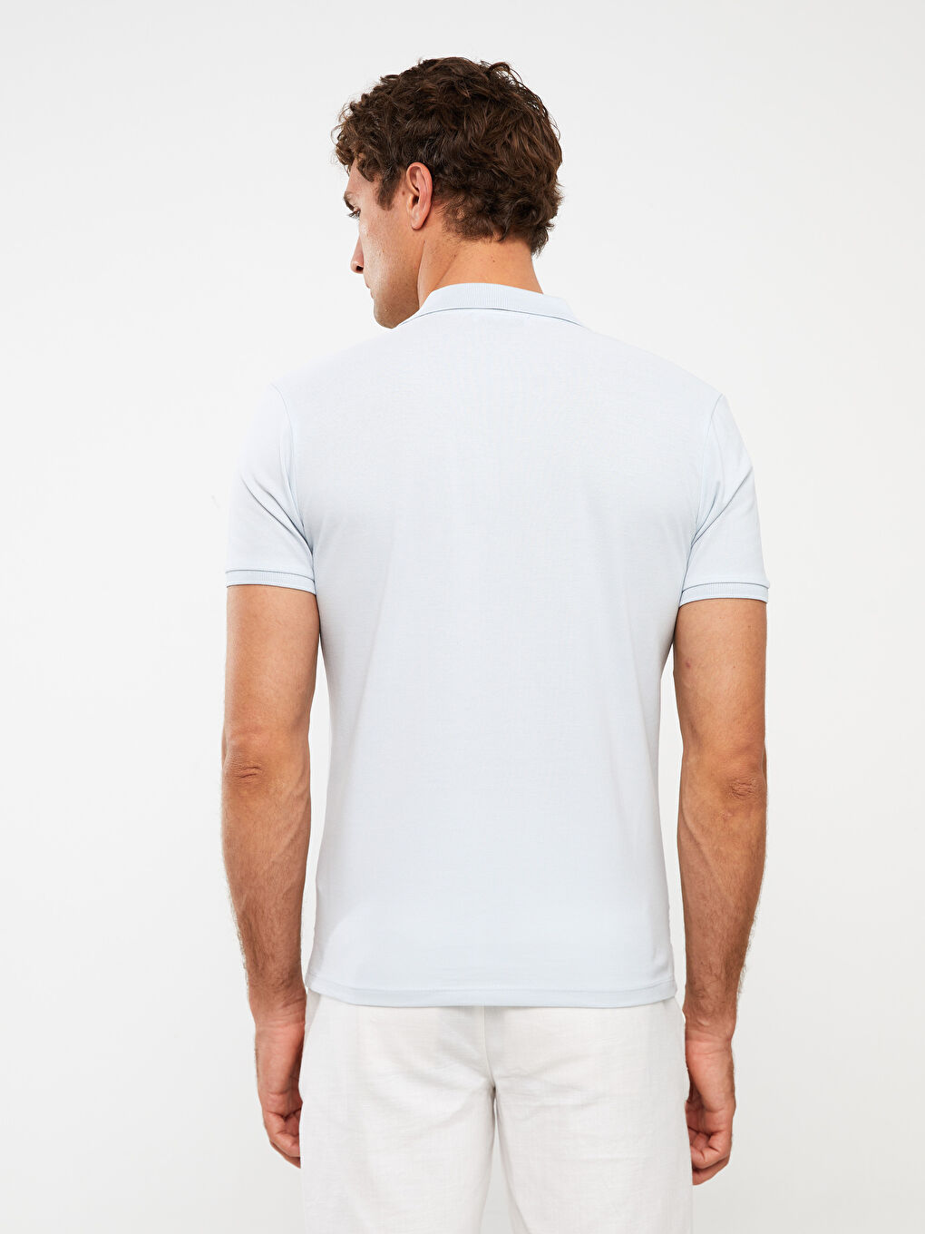 Polo Neck Short Sleeve Men's T-Shirt-4