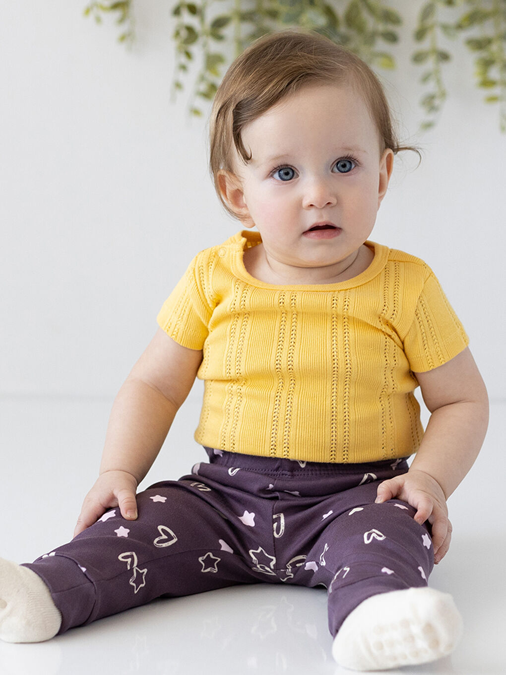 Пижамные брюки для малышек девочек с эластичным поясом, 2 упаковки