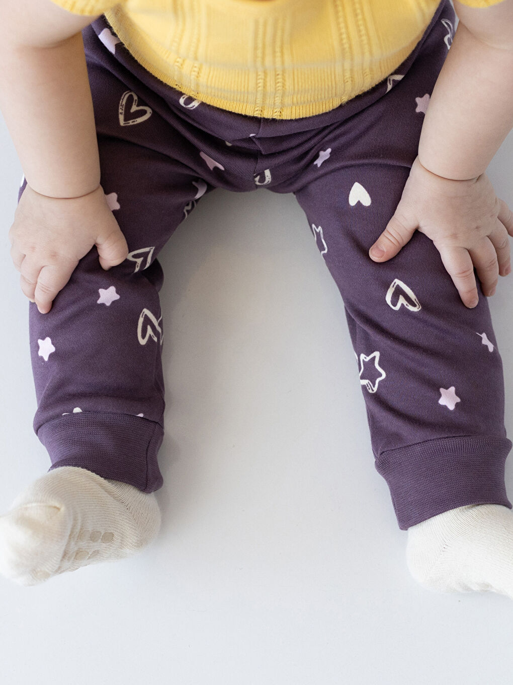 Пижамные брюки для малышек девочек с эластичным поясом, 2 упаковки-3